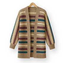 Striped Cardigan Crochet Pattern PDF