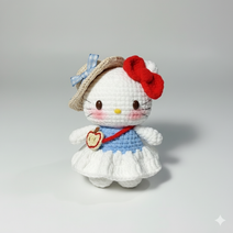 Hello Kitty Crochet Pattern – Straw Hat Edition