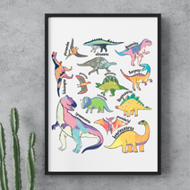 Dinosaurs Names and Pictures Digital Download