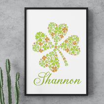 Name Four Leaf Clover Digital Download