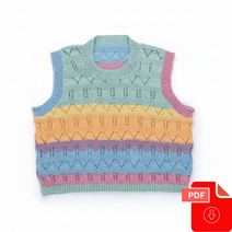 Lacy Knit Vest Pattern, XS/S