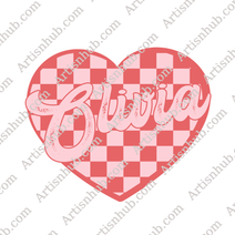 Custom Name Heart Gift For Her Digital Download