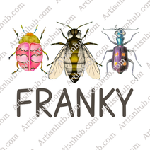 Franky Insect Illustration Beetle Fly Digital Download