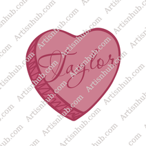 Love Pink Heart Digital Download
