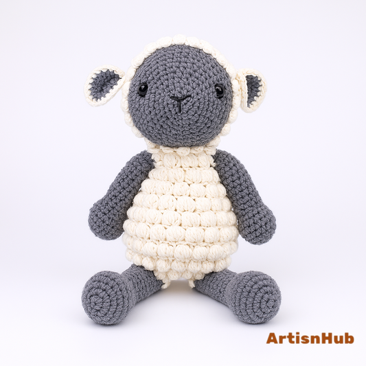 Crochet Lamb Amigurumi Pattern PDF, Soft Sheep Plushie Toy, Stuffed Animal Crochet Tutorial, Digital Download for Baby Gift