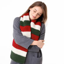 Color Block Scarf Crochet Pattern PDF