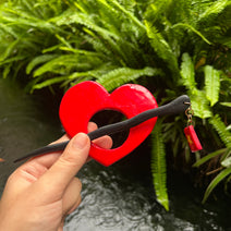 Custom Hairpin, Vietnam Flag Clay Hairpin, Unique Handmade Gift