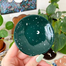 Crescent Moon and Star Personalised Ring Dish