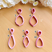 Basic Clay Cutters, Organic Polymer Clay Cutters for Earrings Making, 10 Shapes Floral Polymer Clay Cutters