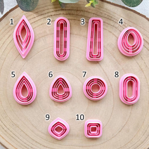 Organic Polymer Clay Cutters, Line Cutter for Polymer Clay Jewelry, 10 Shapes Dangle Polymer Clay Earring Cutters Boho