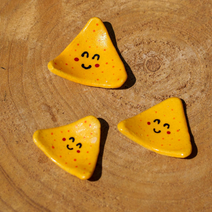 Worry Stones Ceramic Tortilla Chips, Stress Relief Pebble