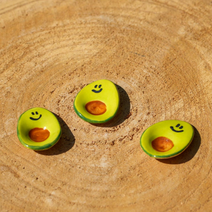 Kawaii Avocado Clay Worry Stones