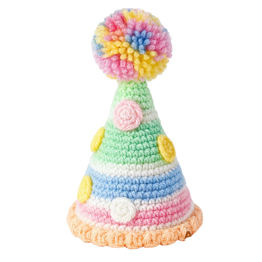 Crochet Party Hat Pattern PDF, Baby Birthday Cone Hat