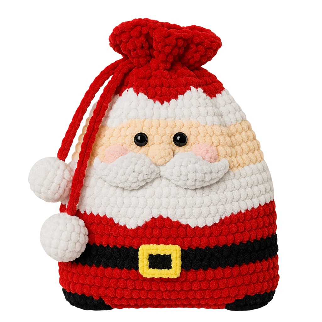 Santa Gift Bag Crochet Pattern PDF