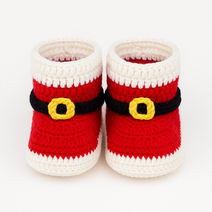 Santa Baby Booties Crochet Pattern