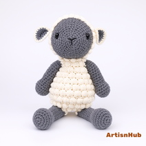 Crochet Lamb Amigurumi Pattern PDF,  Soft Sheep Plushie Toy, Stuffed Animal Crochet Tutorial,  Digital Download for Baby Gift
