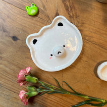 Clay Bear Face Dish – Jewelry Holder & Adorable Home Decor