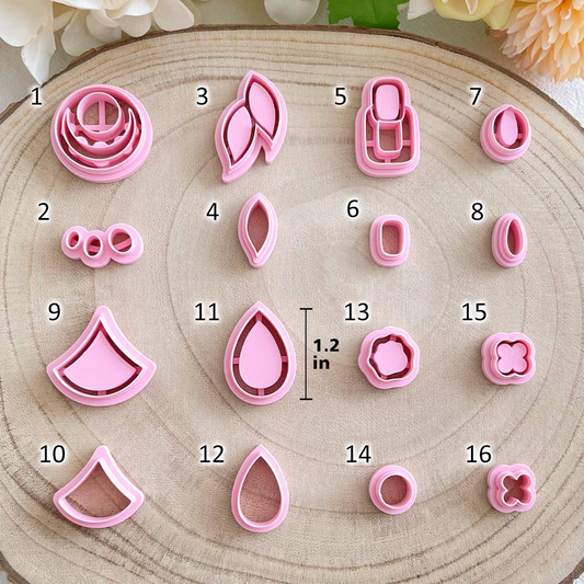 Embedded Clay Cutters, Clay Cutters for Polymer Clay Jewelry Making, Embedded Clay Earring Cutters, Earring Cutters for Polymer Clay
