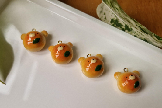 brioche buddys - handmade polymer clay charm