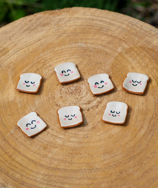 Worry Stones Clay Smile Toast