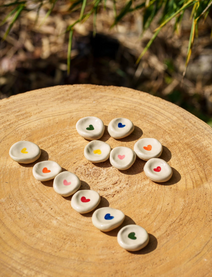 Worry Stone Clay Heart in various colors