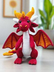 Red Winged Dragon Crochet Pattern
