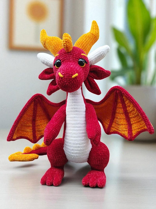 Red Winged Dragon Crochet Pattern